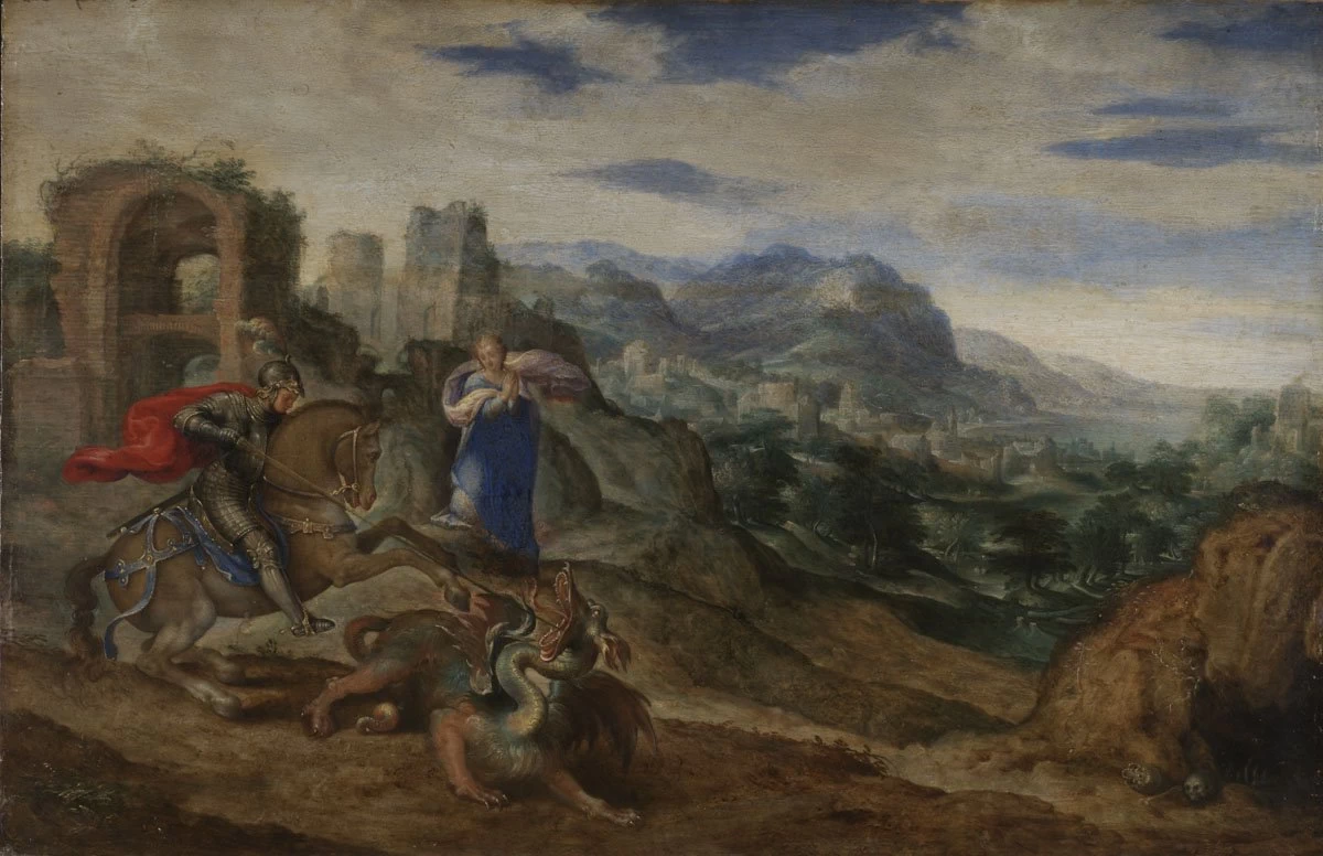 Bartholomeus Spranger - San Giorgio uccide il drago, Budapest Museum of Fine Arts